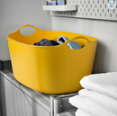 TORKIS Flexi laundry basket, in-/outdoor, yellow, 35 l