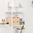 BAGGEBO Shelving unit, metal/white, 60x25x116 cm