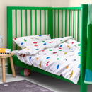 GRÖNFINK Duvet cover 1 pillowcase for cot, multicolour, 110x125/35x55 cm