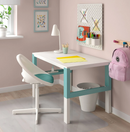 PYNTEN seat pad for office chair, turquoise, 33x32 cm
