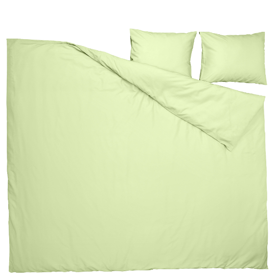 PILTANDVINGE Duvet cover and 2 pillowcases, light green, 200x200/50x60 cm