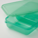 PRUTA Sandwich container with lid, lilac/green, 22x14x5 cm