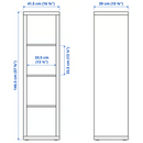 KALLAX Shelving unit, white stained oak effect, 42x147 cm