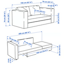 SKÖNABÄCK 2-seat sofa-bed, Knisa dark grey