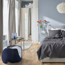 JÄRRESTAD Pouffe, with storage/Djuparp dark blue