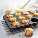 MÅNTAGG muffin tin, dark grey, 38x27 cm