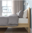 MALM double bed, white stained oak veneer, 160x200 cm/MALM bedside drawer, white stained oak veneer, 200 cm, 2 pack