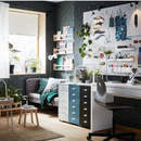 HELMER storage unit, white, 28x69 cm