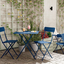SUNDSÖ foldable table, dark blue, 65x65 cm