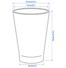 PAPAJA Plant pot, white, 12x19 cm