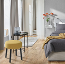 MÖRTFORS pouffe, diserod dark yellow, 47x47 cm