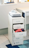 HELMER storage unit, white, 28x69 cm