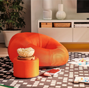 BRÄNNBOLL inflatable gaming lounge chair, bright orange