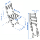 ASKHOLMEN Chair, outdoor, foldable dark brown