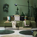 VALTORP Bench, with storage/Samsala dark yellow-green, 103 cm