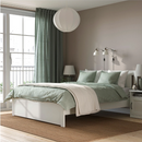 SONGESAND Bed frame with 2 storage boxes, white, 160x200 cm