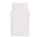 BARNDRÖM quilt cover/pillowcase for cot, white/red, 110x125/35x55 cm