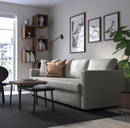 FRIHETEN 3-seat sofa-bed, faringe light grey