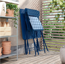 SUNDSÖ foldable table, dark blue, 65x65 cm