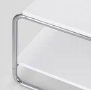 BAGGBODA Side table, white, 71x50 cm