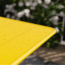 SUNDSÖ foldable table, high-gloss yellow, 65x65 cm