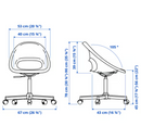 LOBERGET / MALSKÄR Swivel chair, white