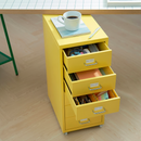 HELMER Drawer unit on castors, yellow, 28x69 cm