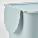 TRÖSKNING Bin with lid, light grey-blue, 25 l