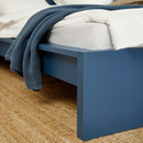 MALM Bed frame, high, blue, 140x200 cm