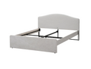 RAMNEFJÄLL double bed frame/RAMNEFJÄLL bed cover, kilanda light beige, 160x200 cm