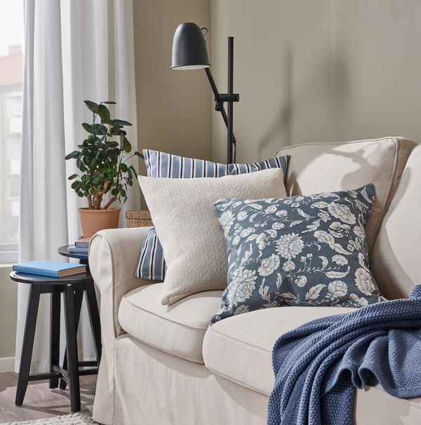 IDALINNEA Cushion cover, dark grey-blue, 50x50 cm