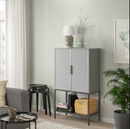 TULLSTORP Cabinet, grey, 73x35x126 cm