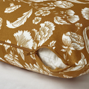 IDALINNEA lace pillow cover, yellow-brown, 50x50 cm