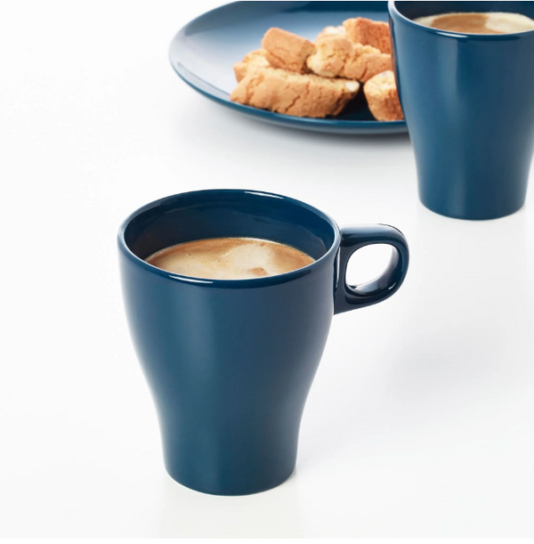 FÄRGRIK mug, navy blue, 25 cl