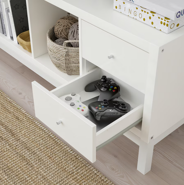 KALLAX Insert with 2 drawers, high-gloss white, 33x33 cm