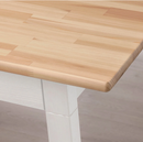 PINNTORP kitchen table, light brown-white, 125x75 cm, seats 4