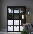 KALLAX Shelving unit, black-brown, 112x147 cm