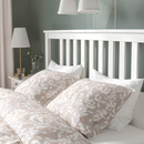 HEMNES Bed frame, white stain, 180x200 cm/LUROY/SKORVA