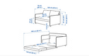 FRIDHULT 2-seat sofa-bed , skiftebo yellow