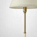 FLYGHÖJD Floor lamp, brass-beige