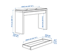 MALM Dressing table, white, 120x41 cm
