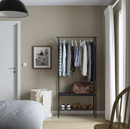 GRAFJALLET Clothes rack with shoe storage, anthracite, 90x36x175 cm