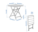 SUNDSÖ Table, off-white outdoor, 65x65 cm