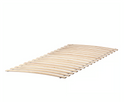 TARVA Bed frame, white stained, 90x200 cm / LURÖY Slatted bed base, 90x200 cm