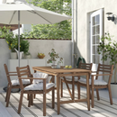 ASKHOLMEN Dining table, dark-brown, 143x75 cm