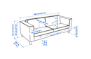 PÄRUP Frame, 2-seat sofa/PÄRUP Cover for 2-seat sofa, Vissle yellow-brown