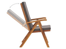 NAMMARO Reclining chair, outdoor, foldable light brown stained