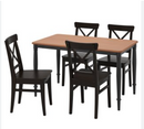 DANDERYD Dining table, pine veneer-black, 130x80 cm
