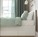 SONGESAND Bed frame with 2 storage boxes, white, 160x200 cm