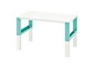 PÅHL Desk, white/turquoise, 96x58 cm